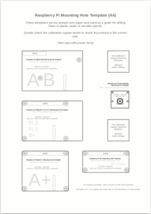 Raspberry Pi Mounting Hole Template
