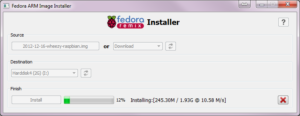 Fedora ARM Installer - Write Process
