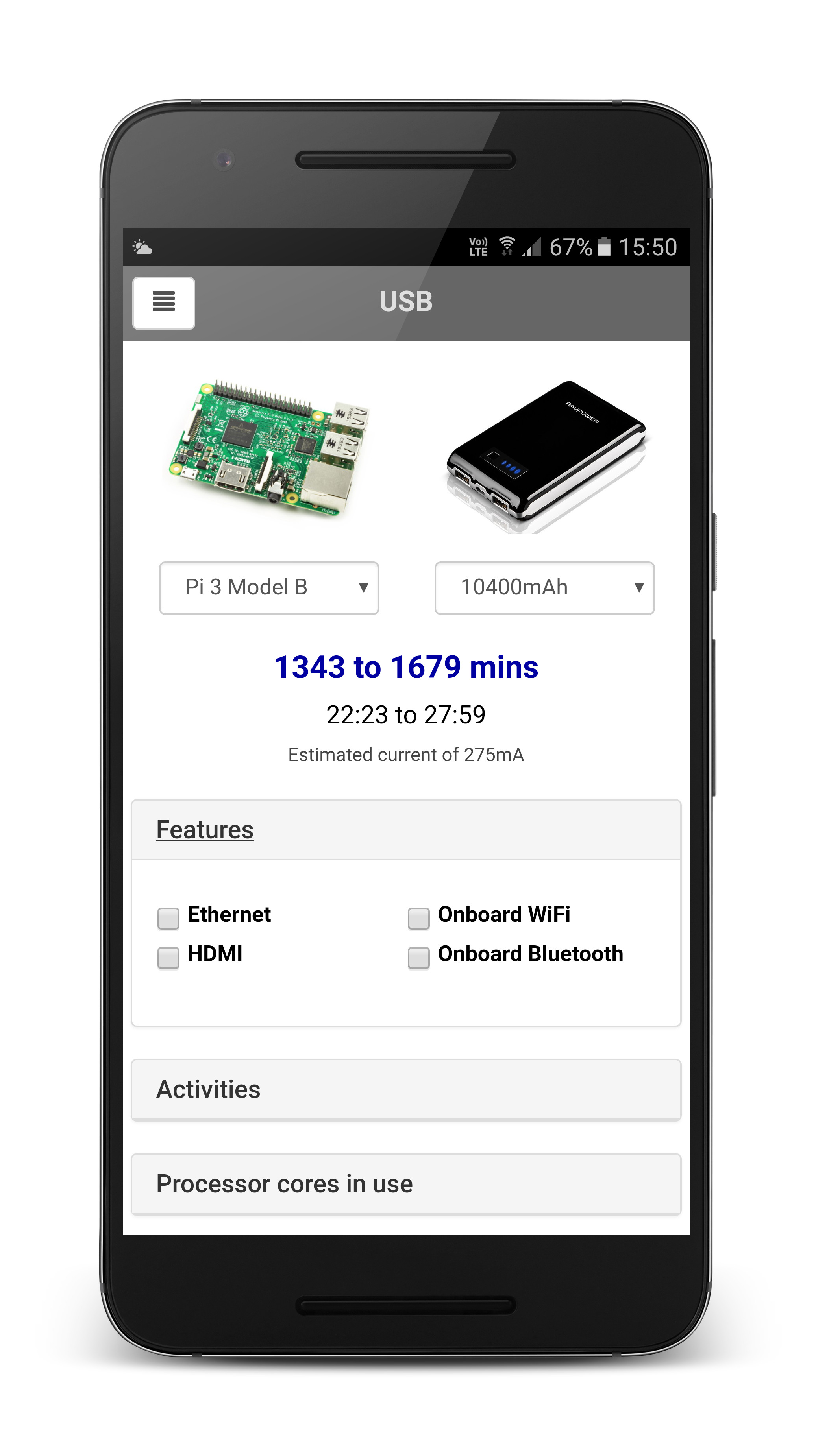 Pi Power Estimator Screenshot