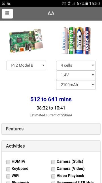 Pi Power Estimator Screenshot