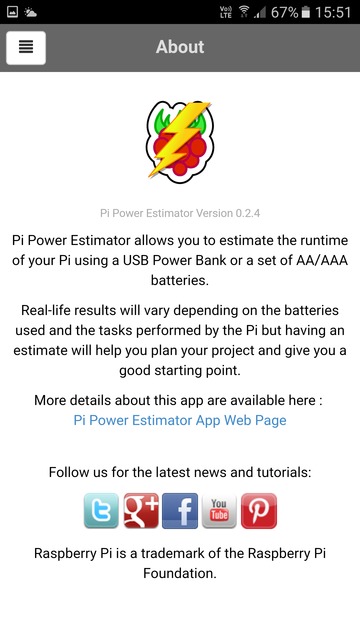 Pi Power Estimator Screenshot