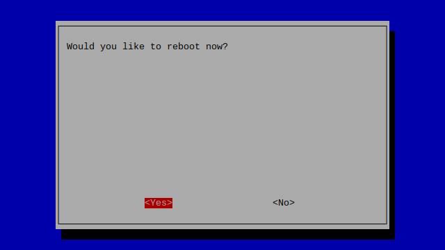 Raspi-Config - Reboot Prompt