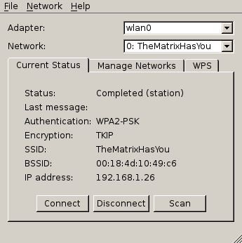 WiFi Config Using LXDE