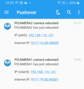 MotionEyeOS Pushover Notifications