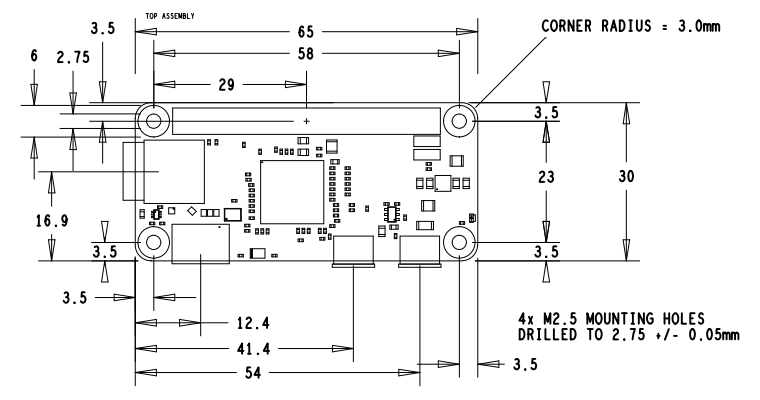 Pi Zero Mechanical Diagram