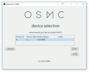 OSMC Installation Wizard