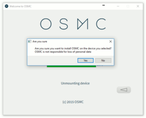 OSMC Installation Wizard