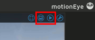 motionEyeOS Image and Movie Gallery Buttons