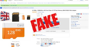 eBay microSD Card Fake