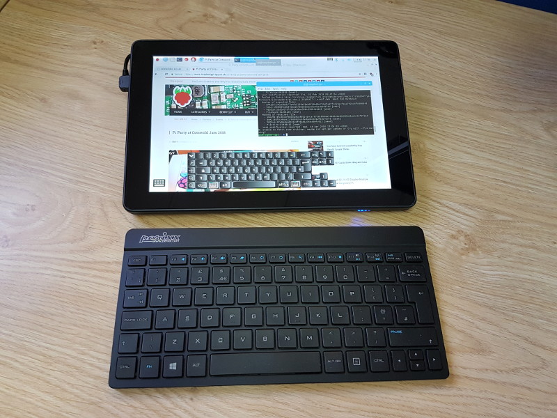 RasPad with Perixx Bluetooth Keyboard