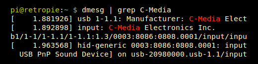 USB Sound Device Setup - dmesg