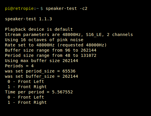 USB Sound Device Setup - Speaker Test